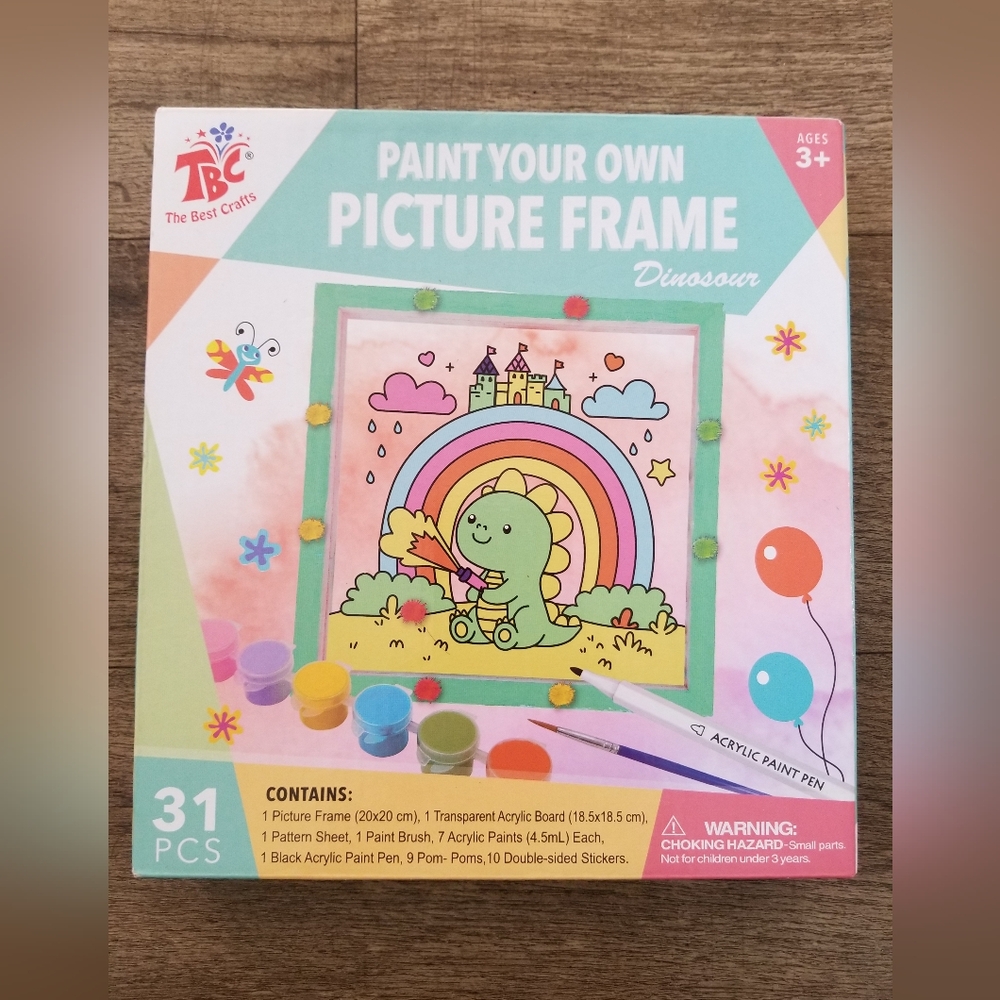 2/$25 Dinosaur Paint Your Own Picture Frame - Multicolor